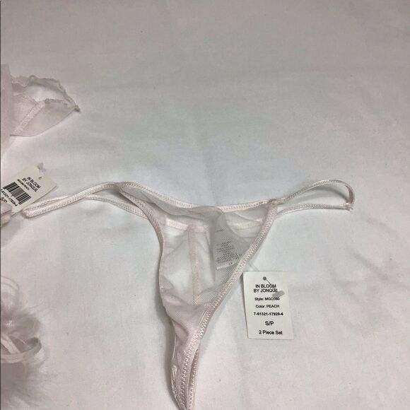 In-Bloom By Jonquil Marabou Trim Chemise & Thong - Picture 9 of 9